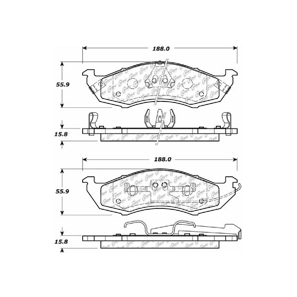 1993-2002 Nissan Quest Disc Brake Pad Set - Front (Centric)