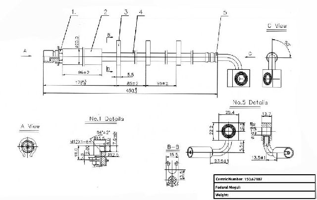 2011-2012 Ram 3500 Brake Hydraulic Hose - Front Right (Centric)