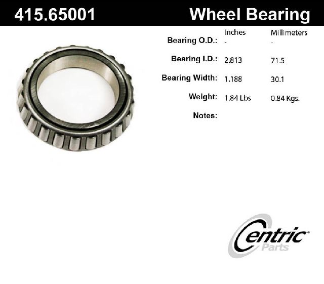 2011-2018 Ram 4500 Wheel Bearing - Rear Inner (Centric)