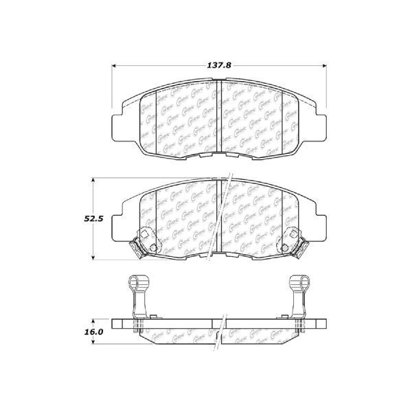 2010-2014 Honda Insight Disc Brake Pad Set - Front (Centric)