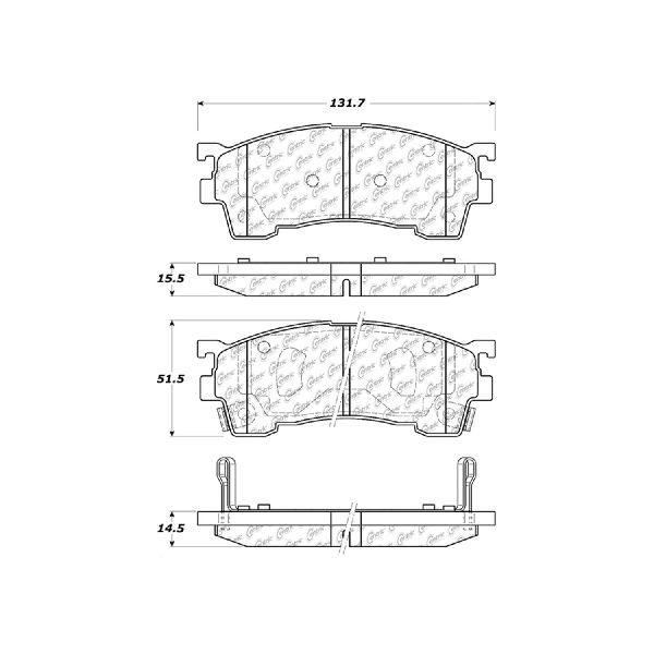 1999-2003 Mazda Protege Disc Brake Pad Set - Front (Centric)