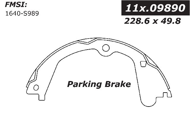 2011-2019 Chevrolet Silverado 2500 HD Parking Brake Shoe - Rear (Centric)