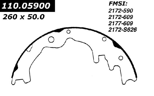 1989-1992 Mazda MPV Drum Brake Shoe - Rear (Centric)