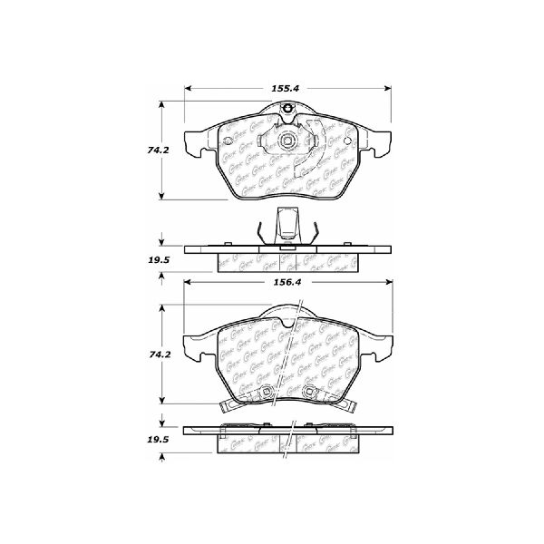 1996-1999 Audi A4 Disc Brake Pad Set - Front (Centric)