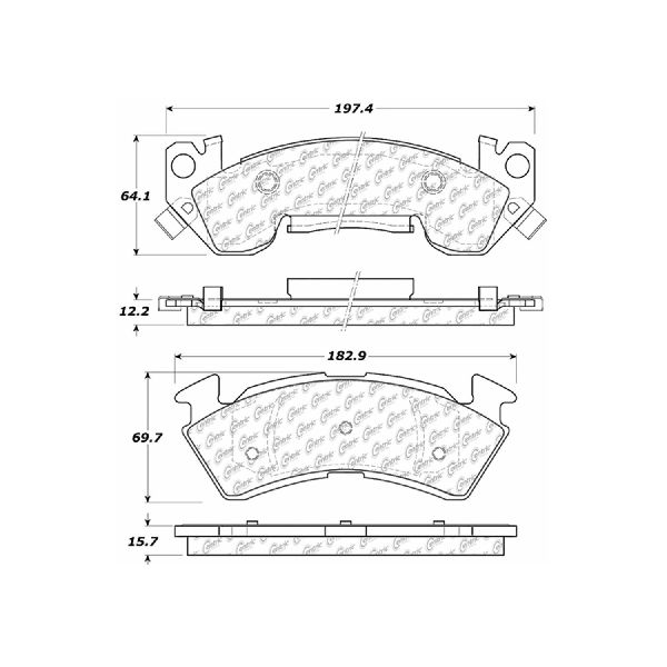 1990-1993 Chevrolet Caprice Disc Brake Pad Set - Front (Centric)