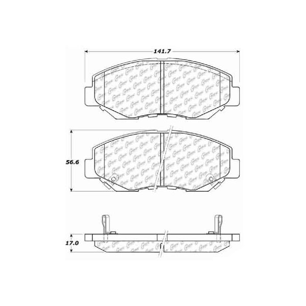 2013-2015 Acura ILX Disc Brake Pad Set - Front (Centric)