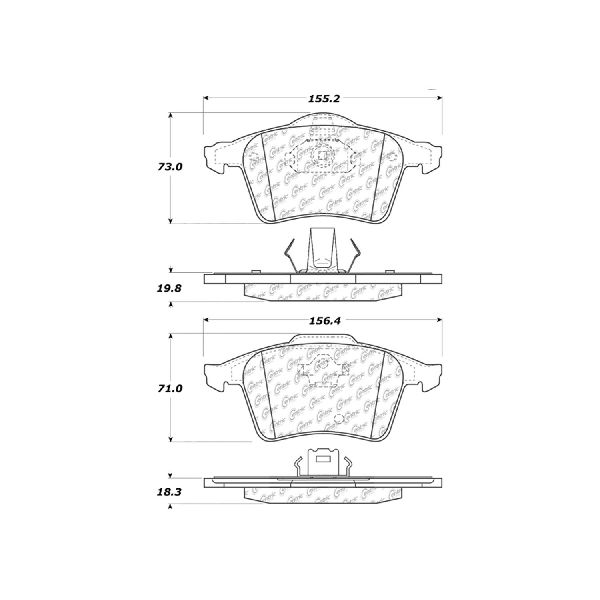 2003-2014 Volvo XC90 Disc Brake Pad Set - Front (Centric)