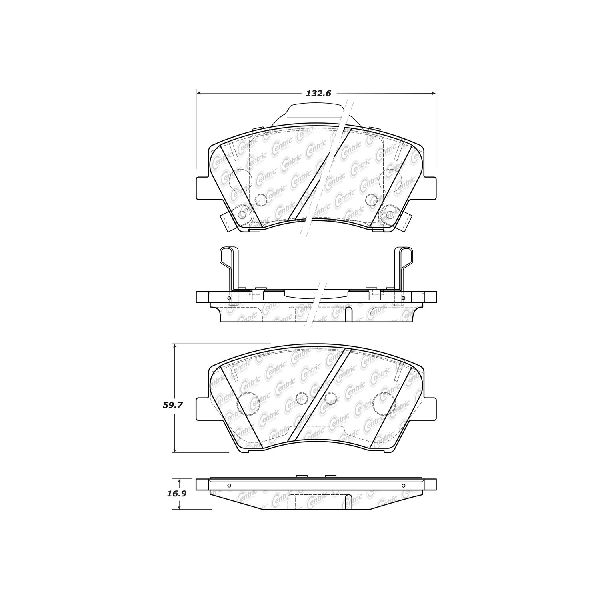 2017-2020 Hyundai Elantra Disc Brake Pad Set - Front (Centric)