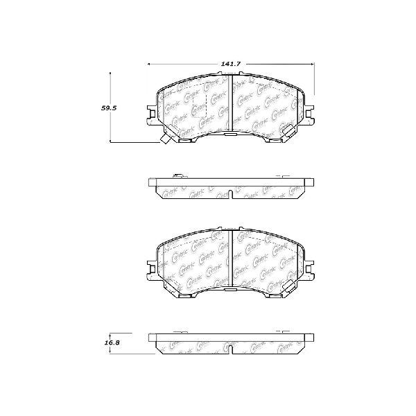 2017-2022 Nissan Rogue Sport Disc Brake Pad Set - Front (Centric)