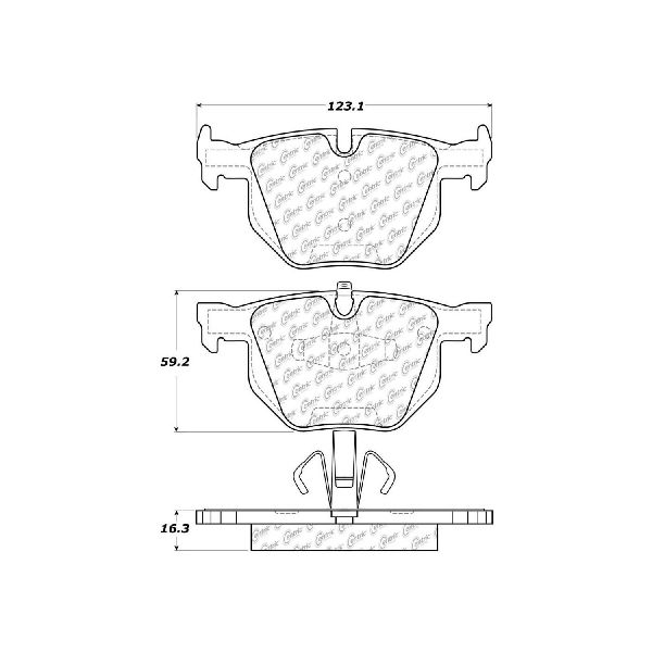 2007-2013 BMW 335i Disc Brake Pad Set - Rear (Centric)