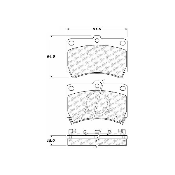 1986-1989 Mazda 323 Disc Brake Pad Set - Front (Centric)