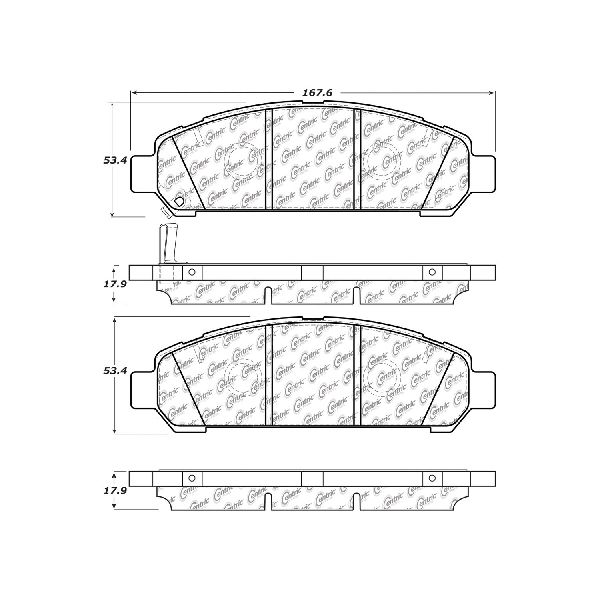 2009-2016 Toyota Venza Disc Brake Pad Set - Front (Centric)
