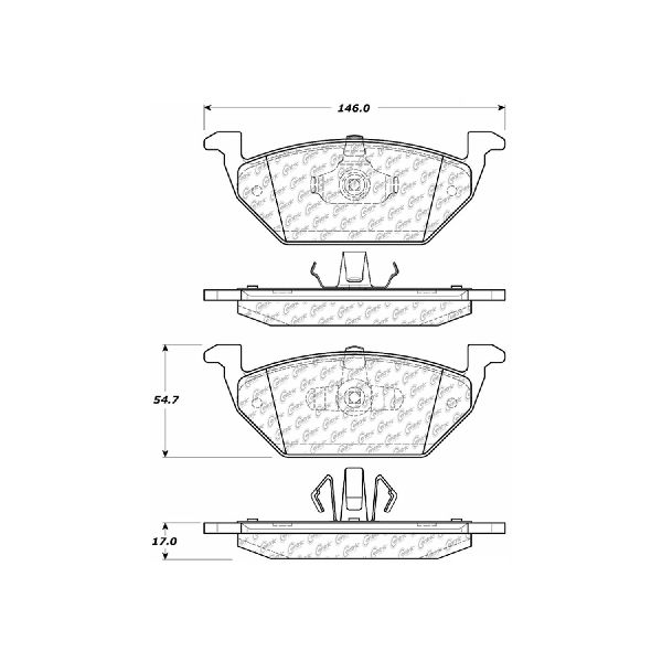 2005-2008 Mazda Tribute Disc Brake Pad Set - Rear (Centric)