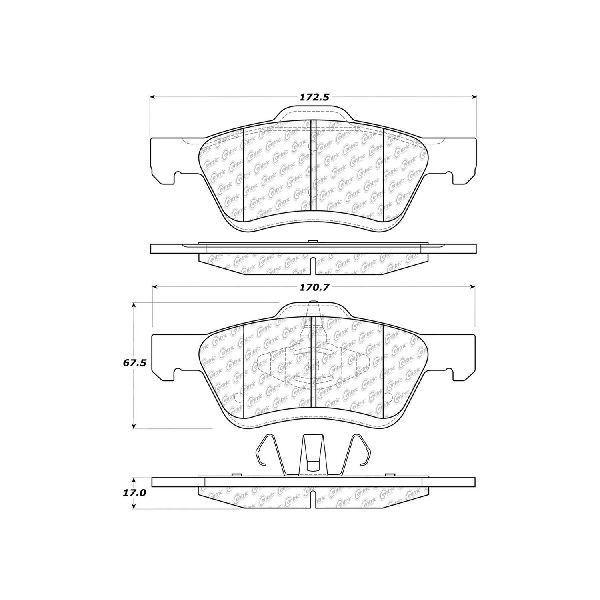 2008-2009 Mazda Tribute Disc Brake Pad Set - Front (Centric)