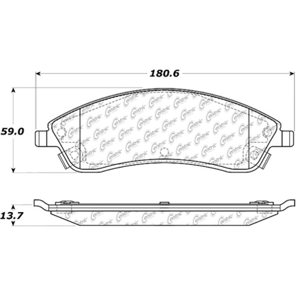 2005-2008 Cadillac STS Disc Brake Pad Set - Front (Centric)