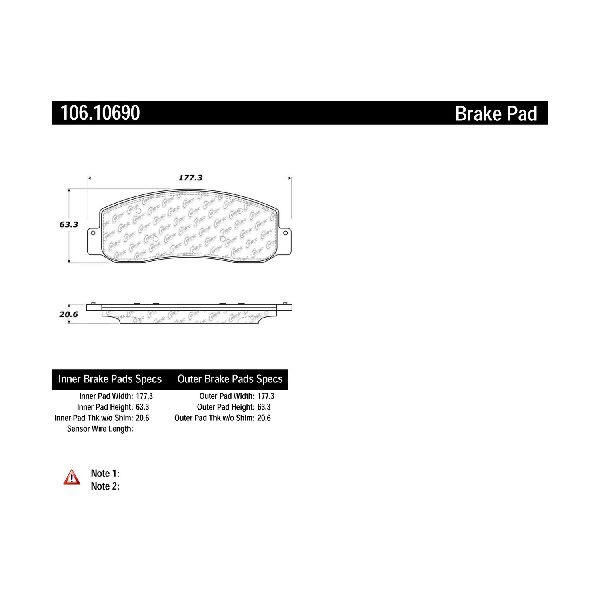 2005-2012 Ford F-350 Super Duty Disc Brake Pad Set - Front (Centric)