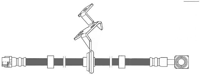 2003-2005 Mercedes-Benz ML350 Brake Hydraulic Hose - Front Left (Centric)