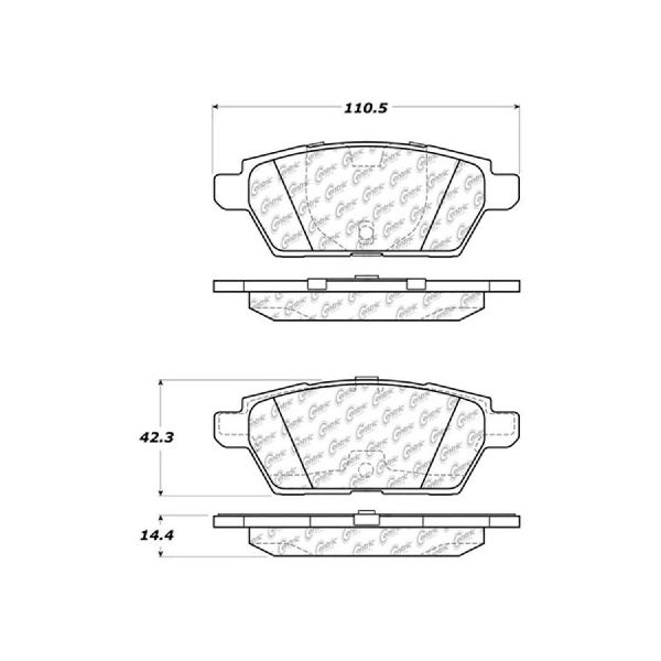 2006-2013 Mazda 6 Disc Brake Pad Set - Rear (Centric)