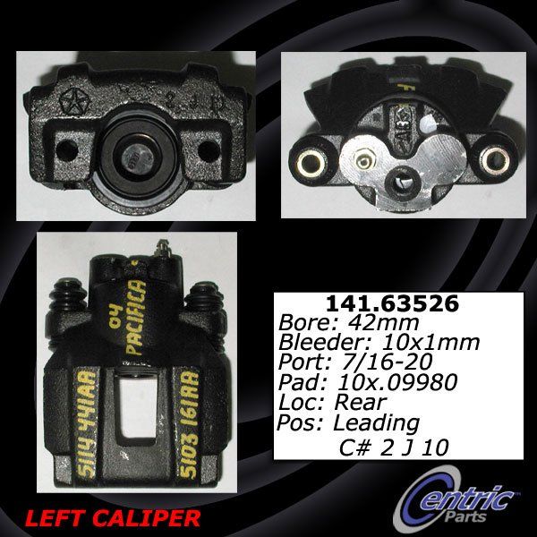 2004-2008 Chrysler Pacifica Disc Brake Caliper - Rear Left (Centric)