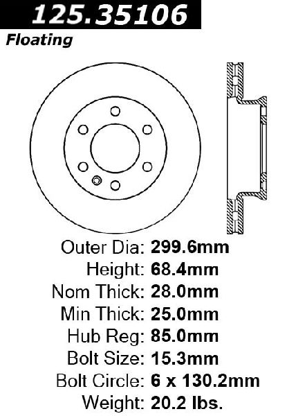 2010-2023 Mercedes-Benz Sprinter 3500 Disc Brake Rotor - Front (Centric)