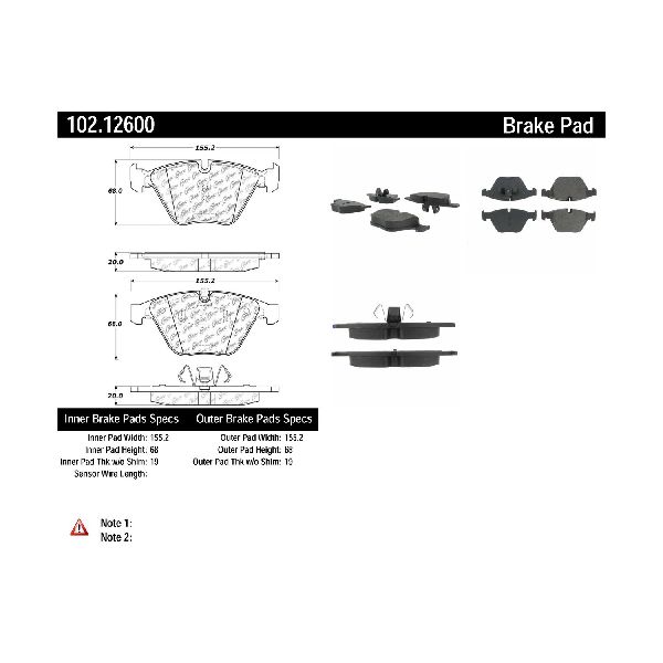 2008-2010 BMW 530i Disc Brake Pad Set - Front (Centric)