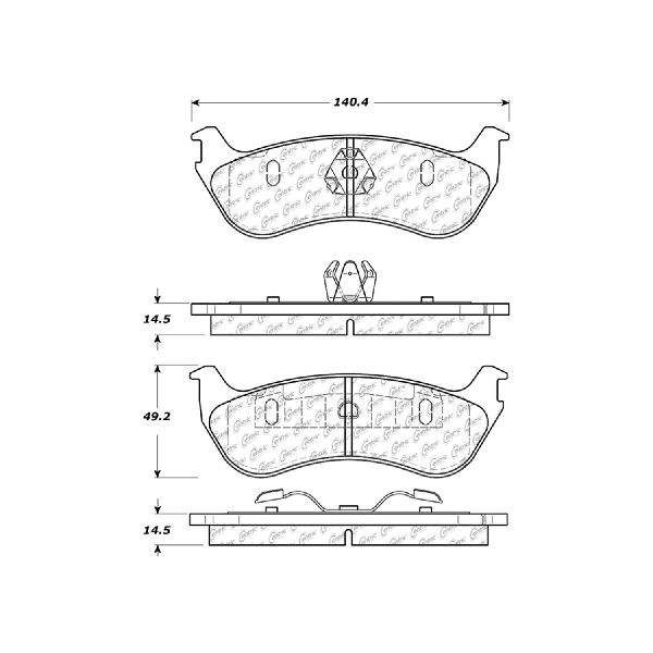2002-2005 Mercury Mountaineer Disc Brake Pad Set - Rear (Centric)