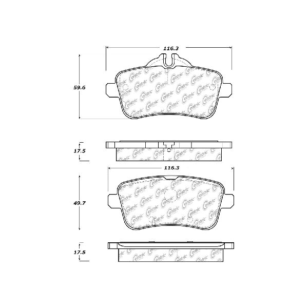 2012-2015 Mercedes-Benz ML350 Disc Brake Pad Set - Rear (Centric)