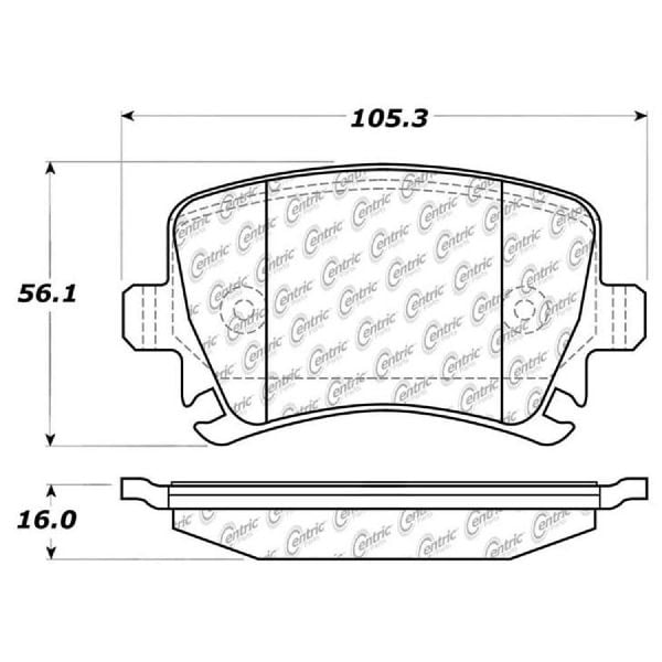 2005-2011 Audi A6 Disc Brake Pad Set - Rear (Centric)