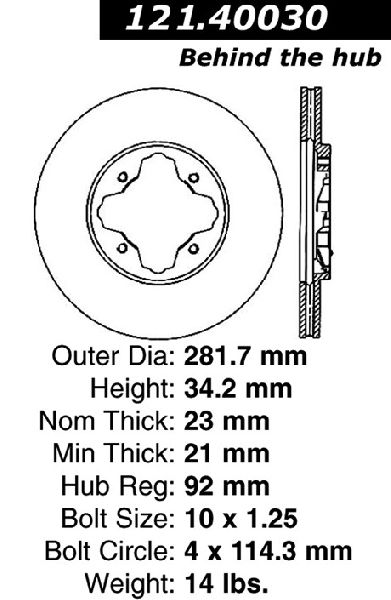 1992-1994 Acura Vigor Disc Brake Rotor - Front (Centric)