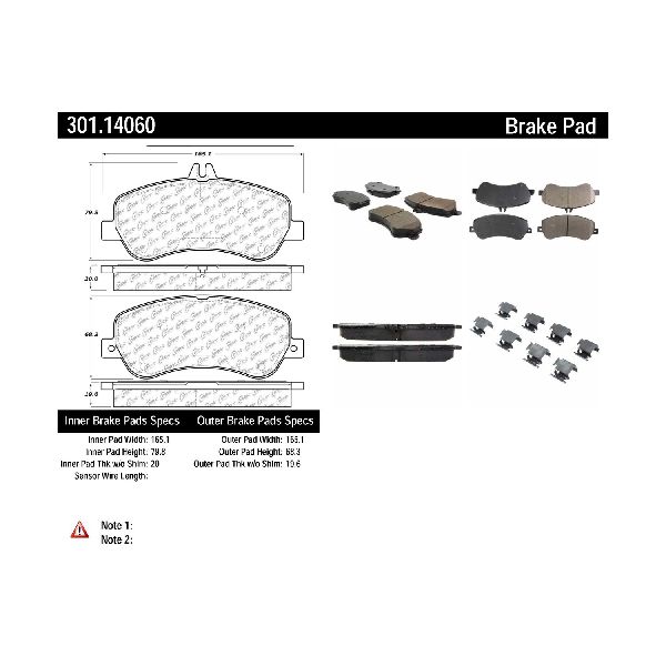 2013-2015 Mercedes-Benz GLK250 Disc Brake Pad Set - Front (Centric)
