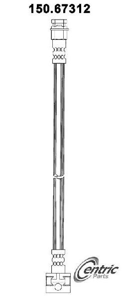 1984-1989 Jeep Cherokee Brake Hydraulic Hose - Rear (Centric)