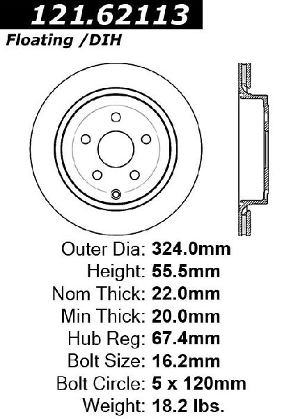 2008-2009 Pontiac G8 Disc Brake Rotor - Rear (Centric)
