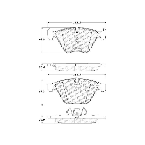 2008-2010 BMW 530i Disc Brake Pad Set - Front (Centric)