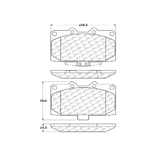 2006-2007 Subaru Impreza Disc Brake Pad Set - Front (Centric)