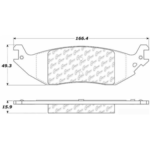 2004-2006 Ford E-150 Disc Brake Pad Set - Rear (Centric)