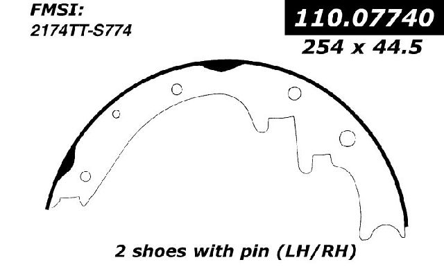 2002 Jeep Liberty Drum Brake Shoe - Rear (Centric)