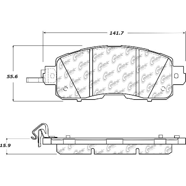 2014-2018 Nissan LEAF Disc Brake Pad Set - Front (Centric)