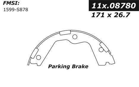 1997-2001 INFINITI Q45 Parking Brake Shoe - Rear (Centric)