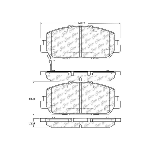 2014-2020 Acura RLX Disc Brake Pad Set - Front (Centric)