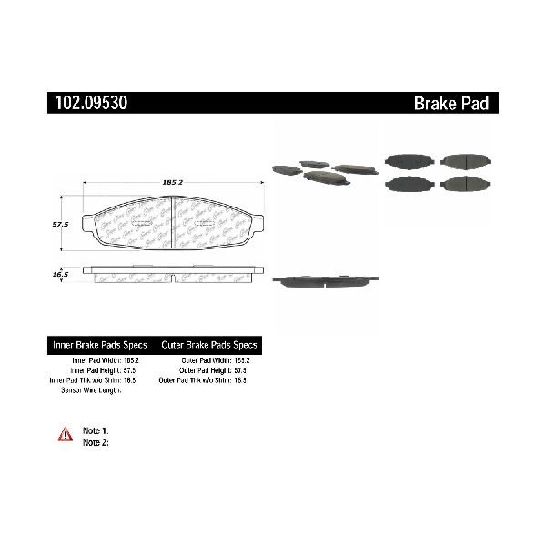 2003-2005 Lincoln Aviator Disc Brake Pad Set - Front (Centric)