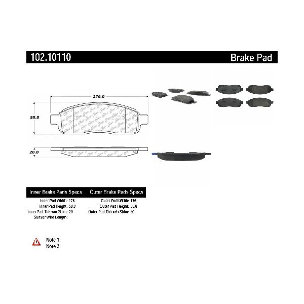 2006-2008 Lincoln Mark LT Disc Brake Pad Set - Front (Centric)