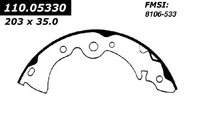 1983-1990 Nissan Sentra Drum Brake Shoe - Rear (Centric)