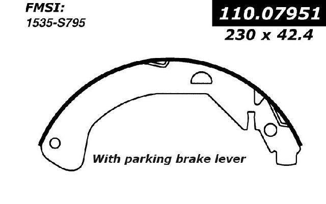 2003-2005 Chevrolet Cavalier Drum Brake Shoe - Rear (Centric)