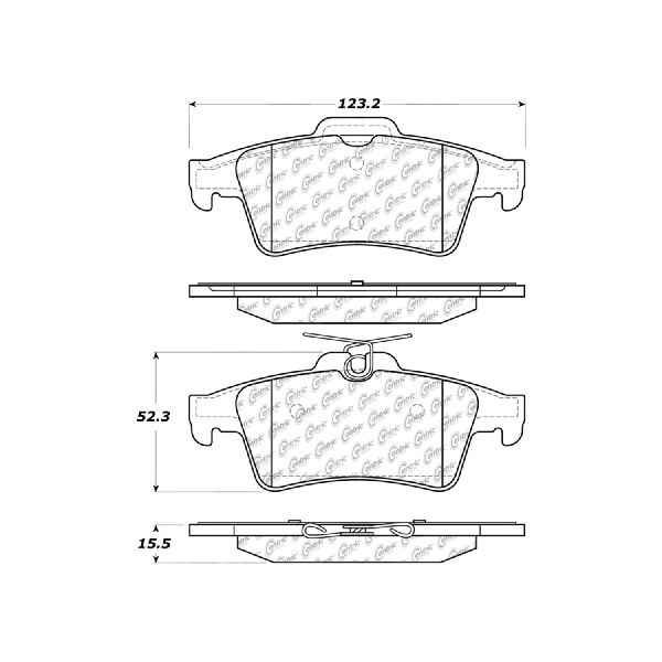 2004-2013 Mazda 3 Disc Brake Pad Set - Rear (Centric)