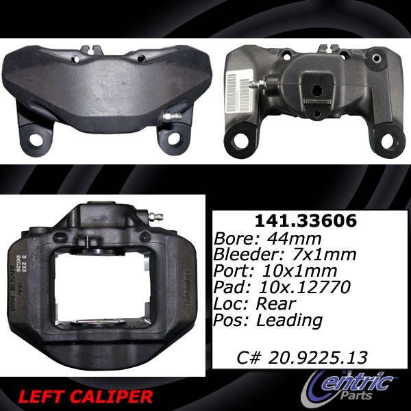 2006-2010 Volkswagen Touareg Disc Brake Caliper - Rear Left (Centric)