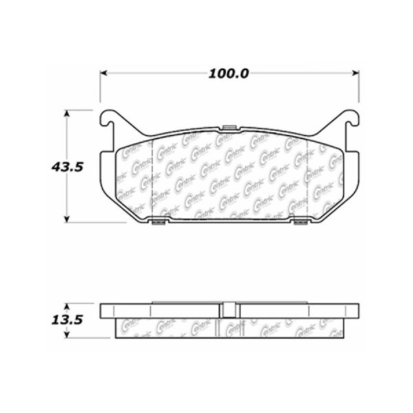 1993-1997 Ford Probe Disc Brake Pad Set - Rear (Centric)