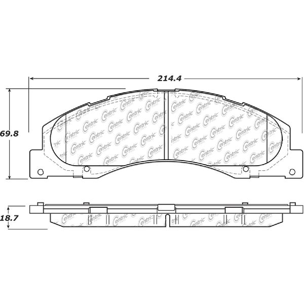 2008-2014 Ford E-250 Disc Brake Pad Set - Front (Centric)