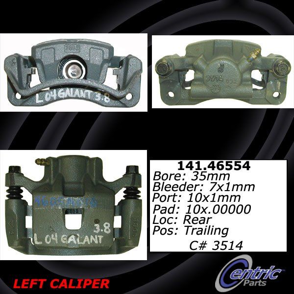 2004-2012 Mitsubishi Galant Disc Brake Caliper - Rear Left (Centric)