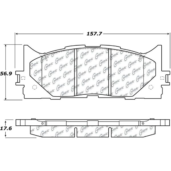 2013-2018 Lexus ES300h Disc Brake Pad Set - Front (Centric)