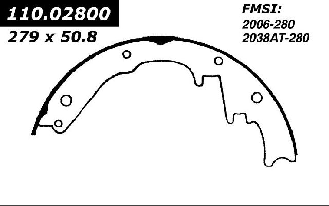1974-1976 Jeep Cherokee Drum Brake Shoe - Front (Centric)